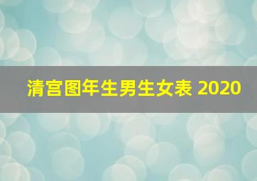 清宫图年生男生女表 2020